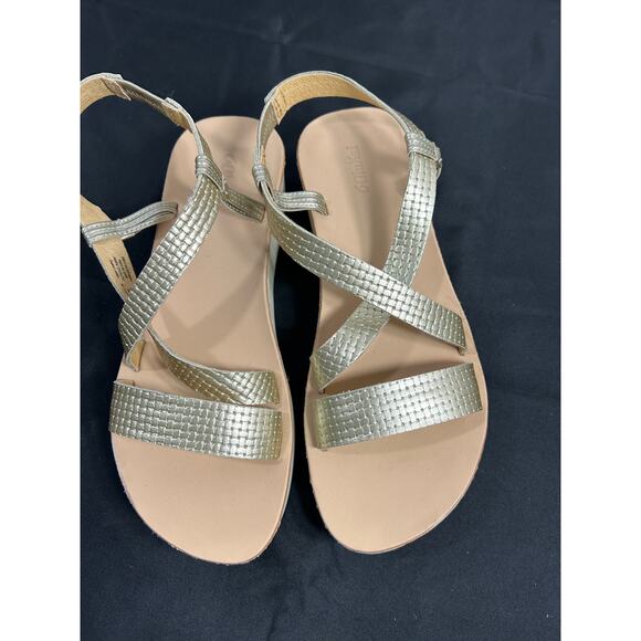 Olukai Onahi Strappy Metallic Sandals Size 8 Leather New - Picture 3 of 6